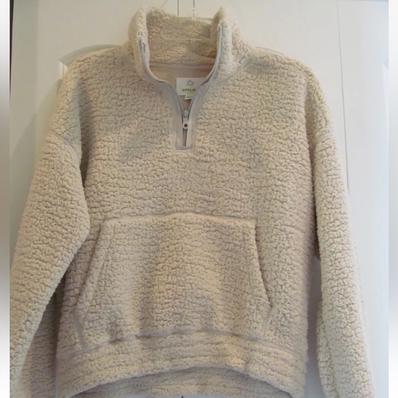 Aerie Half Zip Pullover Sherpa Size M NWT - Picture 1 of 3